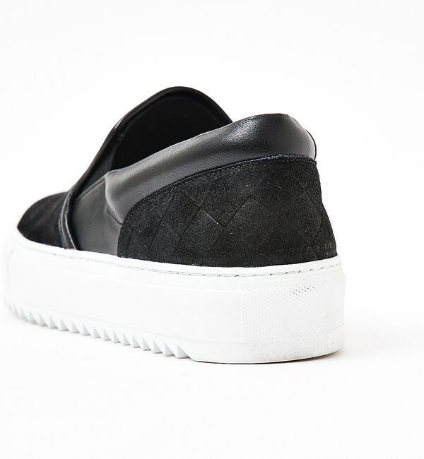 alfredoBANNISTER「【MASTER KICKS】厚底シャークソール レザー メッシュ型押し スリッポ」|スニーカー|