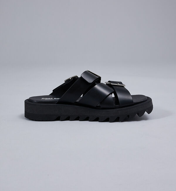 alfredoBANNISTER「【WRAP SHOES】トリプル バックル ボリュームソール スライドサンダル」|サンダル|