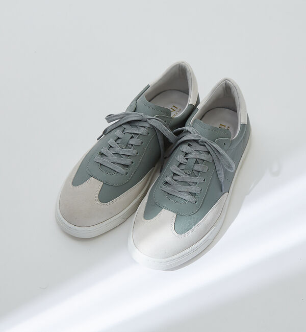 alfredoBANNISTER「【WEB別注】トレーナータイプ レザースニーカー」|スニーカー|ブルーグレー