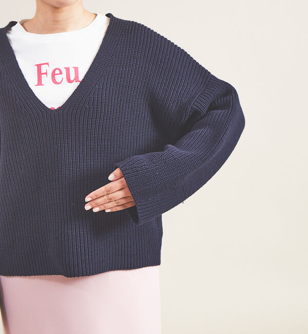 Rouge vif「片畦2WAYローゲージニット」|ニット・セーター|