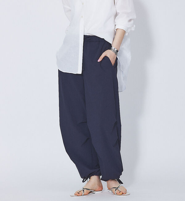 Rouge vif「ストレッチライトクロスパラシュートパンツ」|その他|ネイビー