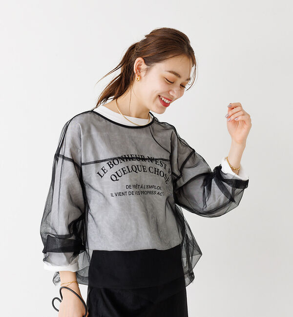 Rouge vif「チュール シアーブラウス」|シャツ・ブラウス|