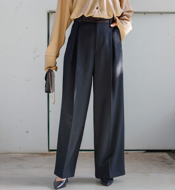 Rouge vif「【セットアップ対応】マーベルト ワイドパンツ」|その他|ブラック