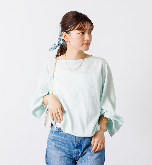 Rouge vif「ふんわり袖ボートネックブラウス」|シャツ・ブラウス|