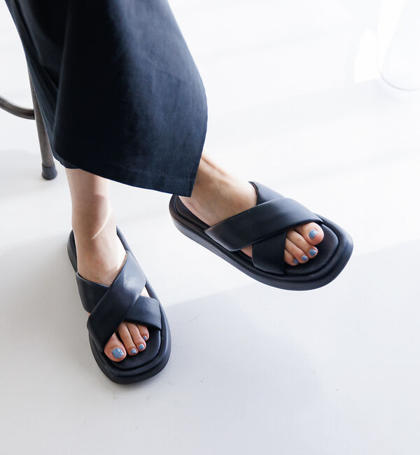 Rouge vif「【VINILO/ヴィニーロ】厚底クロスサンダル」|サンダル|