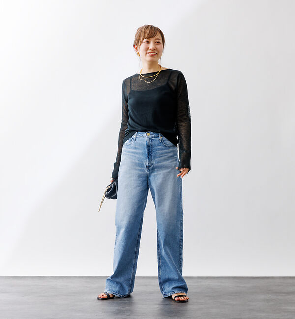 Rouge vif「バックデザインハイゲージシアーニットプルオーバー」|ニット・セーター|