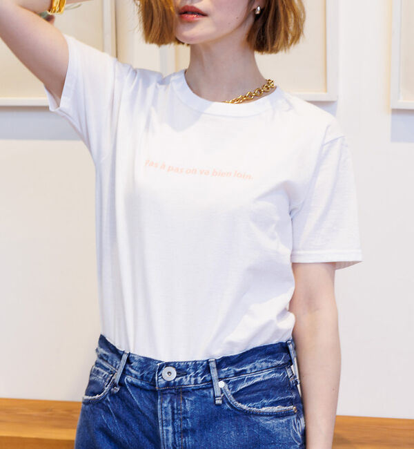 Rouge vif「ロゴコンパクトTシャツ」|Tシャツ・カットソー|ピンク