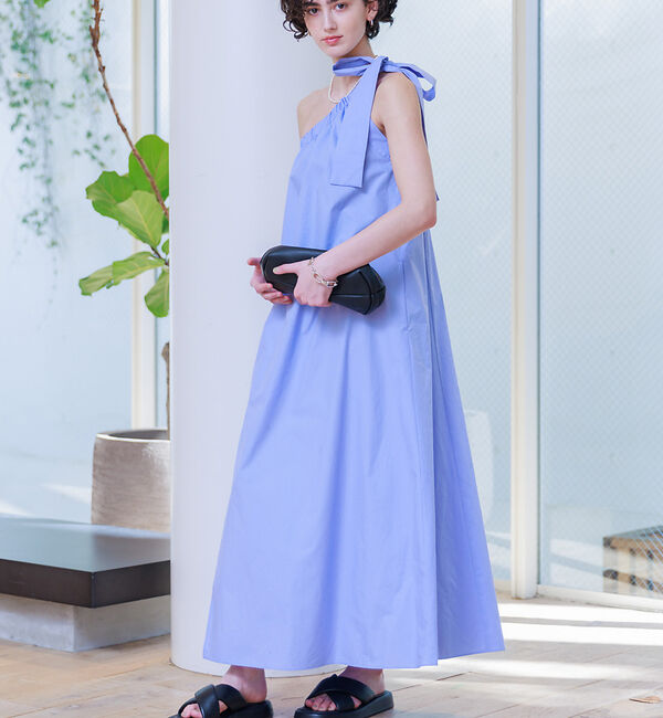 Rouge vif「ワンショルダーワンピース」|ワンピース|ライトブルー