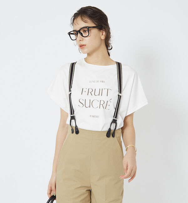 Rouge vif「【一部店舗限定】シルケット天竺フレンチスリーブTシャツ」|Tシャツ・カットソー|