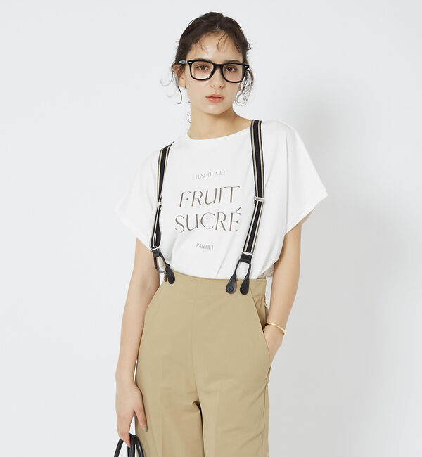 Rouge vif「【一部店舗限定】シルケット天竺フレンチスリーブTシャツ」|Tシャツ・カットソー|