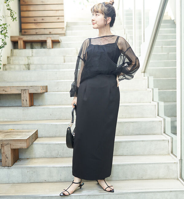 Rouge vif「【4サイズ展開】ストレッチダンボールタイトスカート」|スカート|