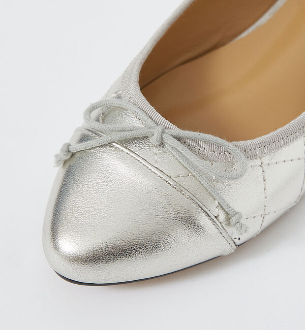 Rouge vif「【REMME / レメ】キルティングバレエシューズ / シルバー / ブラック」|バレエシューズ|