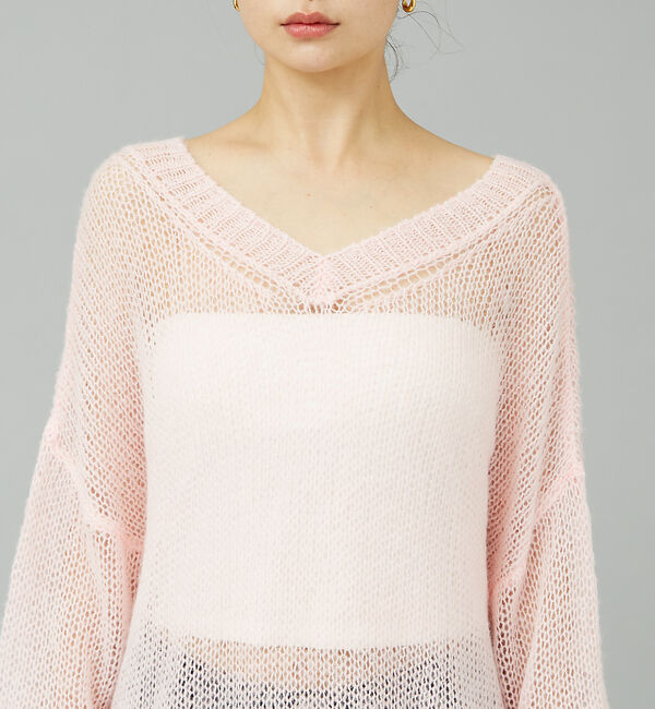 Rouge vif「モヘアライクシアー2WAY ニットプルオーバー」|ニット・セーター|