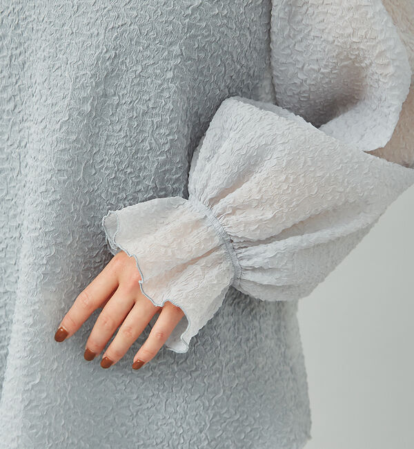 Rouge vif「ハイネックフリルシアーブラウス」|シャツ・ブラウス|