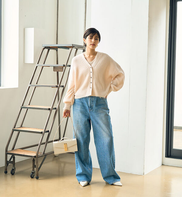 Rouge vif「【２点セット】ウール混フェザーラインアンサブルニット」|ニット・セーター|