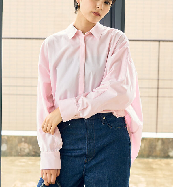 Rouge vif「マチ付きドルマンワイドシャツ」|シャツ・ブラウス|ピンク