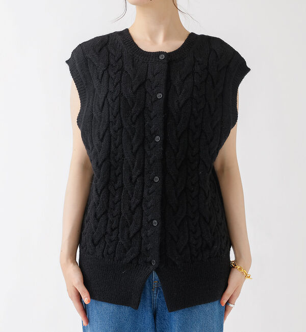 Rouge vif「ケーブルニット2WAYベスト」|ニット・セーター|