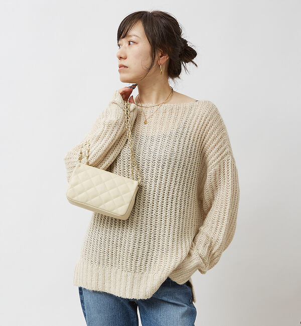 Rouge vif「シアーモヘヤミックス畔プルオーバー」|ニット・セーター|