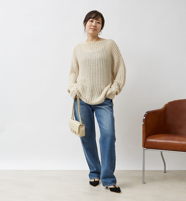 Rouge vif「シアーモヘヤミックス畔プルオーバー」|ニット・セーター|