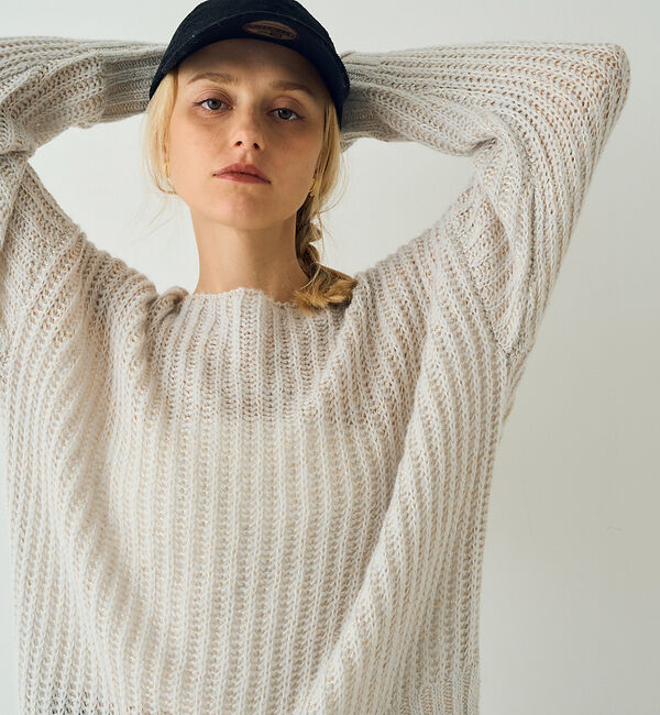 Rouge vif「シアーモヘヤミックス畔プルオーバー」|ニット・セーター|