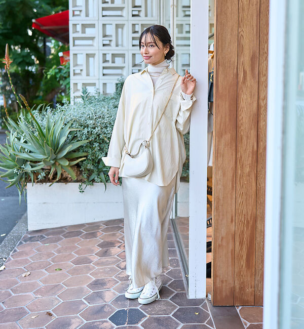 Rouge vif「とろみレーヨンオーバーサイズシャツ」|シャツ・ブラウス|