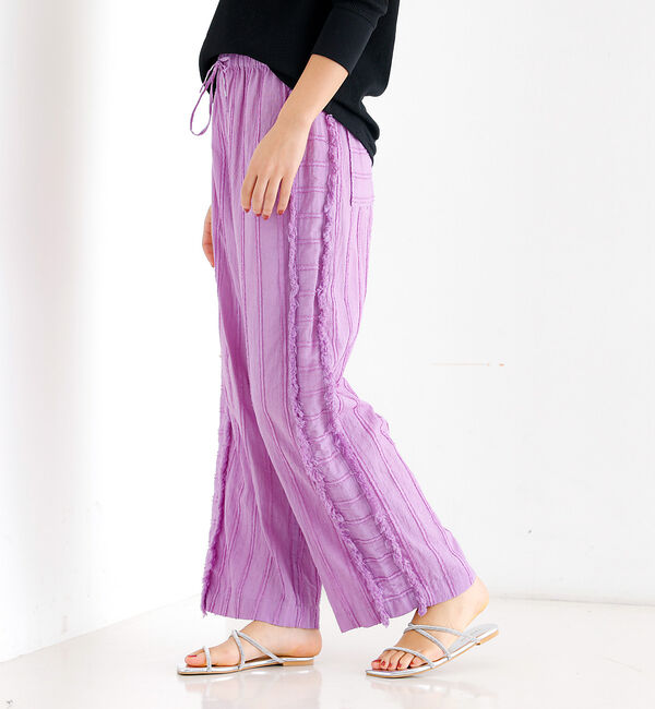 Rouge vif「【Le Melange/ル・メランジュ】カットドビー イージーパンツ / フリン」|その他|