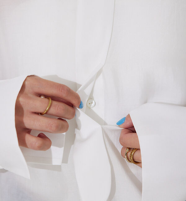 Rouge vif「ライトシアーサテンコンビシャツ」|シャツ・ブラウス|