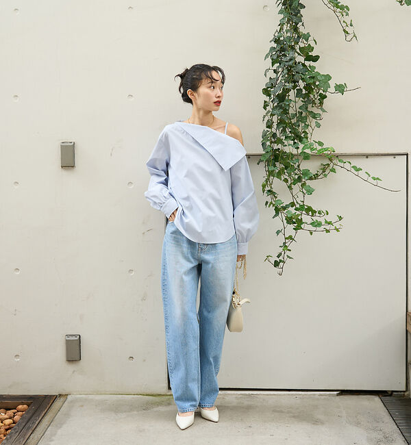 Rouge vif「【一部店舗限定】アシメオフショルブラウス」|シャツ・ブラウス|