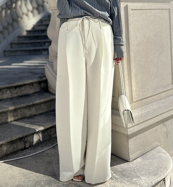 Rouge vif「ブロードリボン二重織レイヤードタックパンツ」|その他|