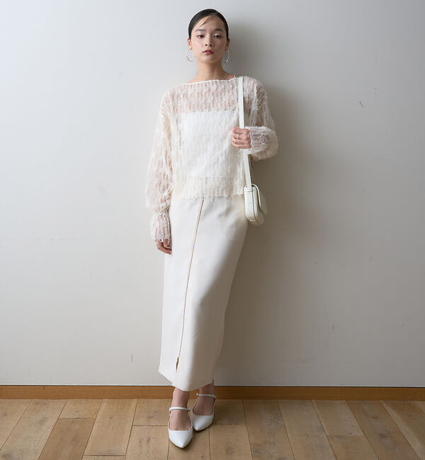 Rouge vif「【一部店舗限定】フロントZIPストレッチハイウエストスカート」|スカート|