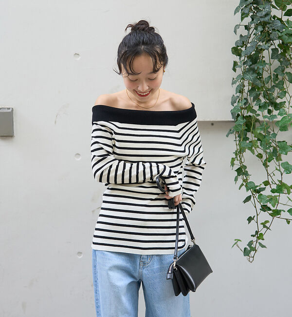 Rouge vif「オフショルレディニットプルオバー」|ニット・セーター|