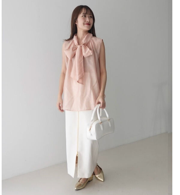 Rouge vif「【一部店舗限定】【北野百笑さん着用】2WAYリボンシアーブラウス」|シャツ・ブラウス|