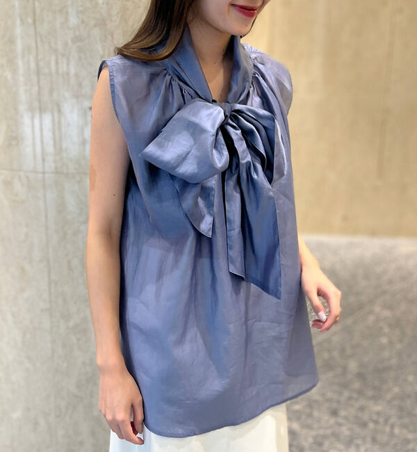 Rouge vif「【一部店舗限定】【北野百笑さん着用】2WAYリボンシアーブラウス」|シャツ・ブラウス|