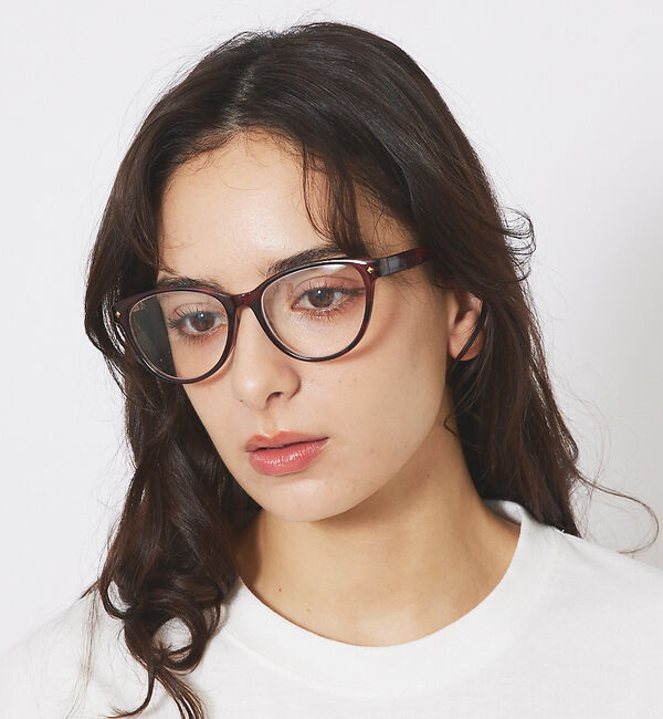 Rouge vif「【LE FOON / ルフォーン】老眼鏡 /リーティンググラス / キャッツアイ」|メガネ|ボルドー