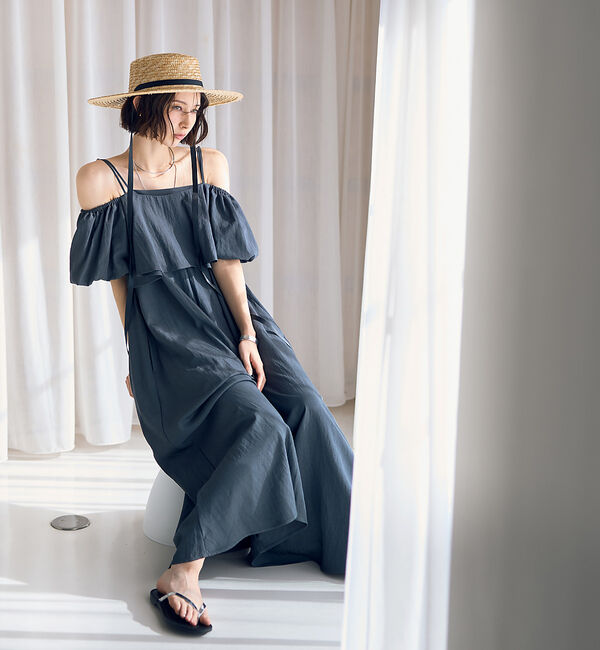 Rouge vif「【一部店舗限定】【2点セット】ビスチェ&times;キャミワンピ SETUP」|ワンピース|チャコールグレー