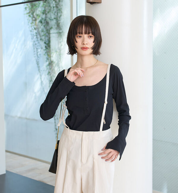 Rouge vif「コットンヘンリーネックプルオーバー」|Tシャツ・カットソー|