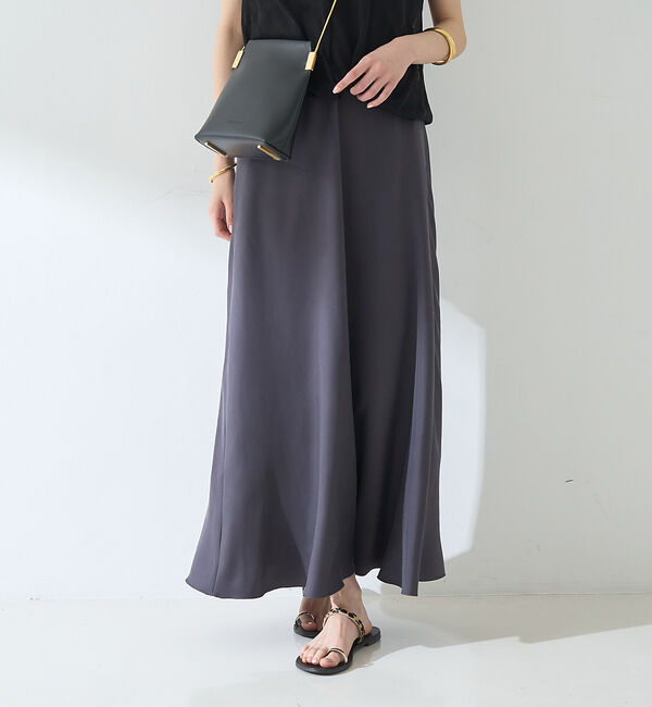 Rouge vif「ヴィンテージライクキュプラバイヤスロングスカート」|スカート|