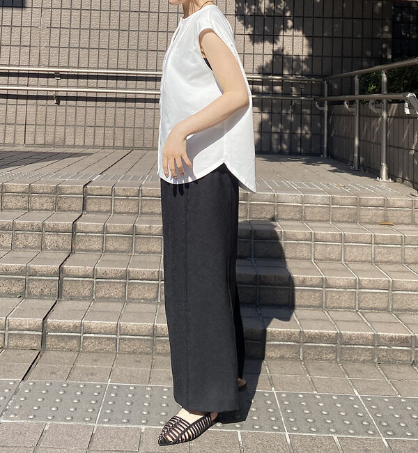 Rouge vif「タック入りノースリーブカットソーブラウス」|シャツ・ブラウス|