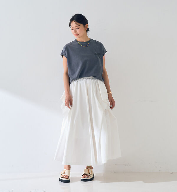 Rouge vif「ギャザーサイドデザイン ロングスカート」|スカート|