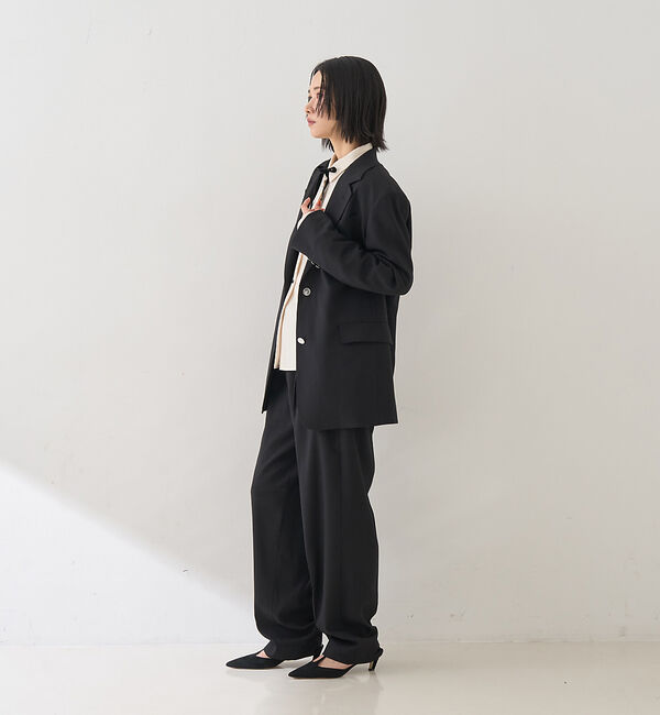 Rouge vif「【セットアップ対応】メンズライクウール混サキソニーテーパードパンツ」|その他|