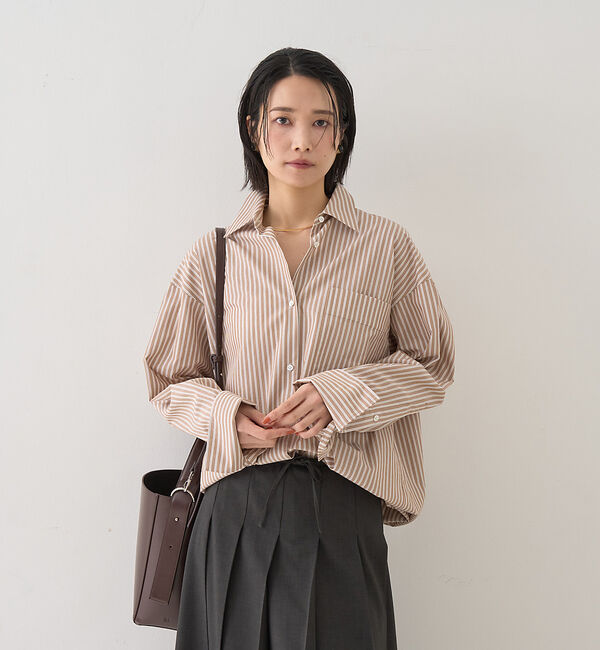 Rouge vif「ストライプメンズライクシャツ」|シャツ・ブラウス|