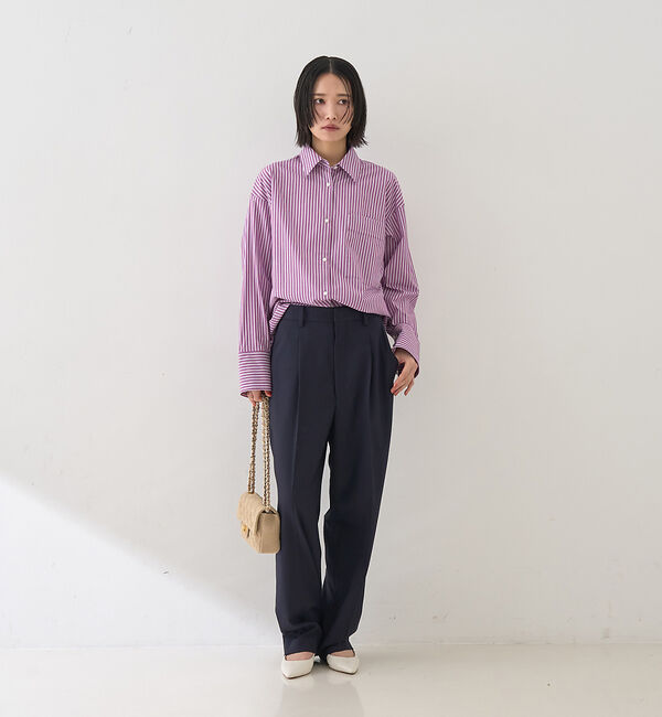 Rouge vif「ストライプメンズライクシャツ」|シャツ・ブラウス|