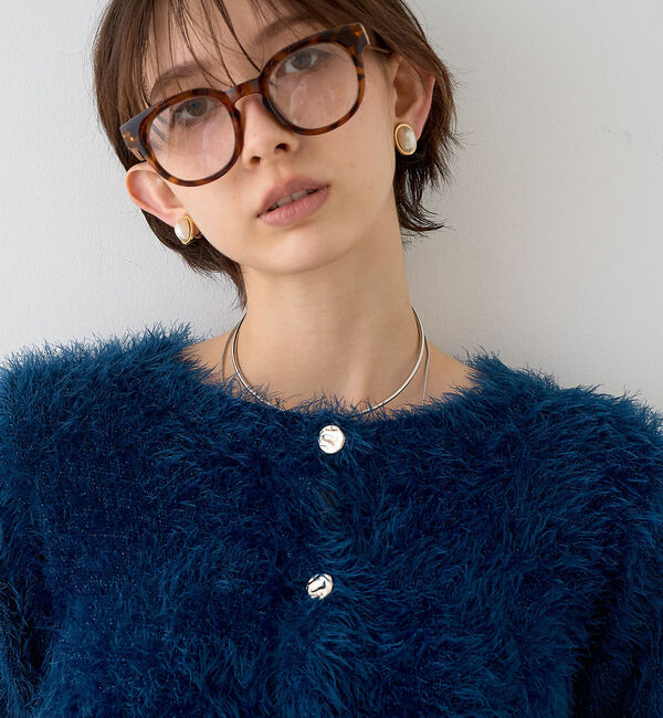 Rouge vif「【一部店舗限定】ハーフスリーブシャギーニットカーディガン」|ニット・セーター|