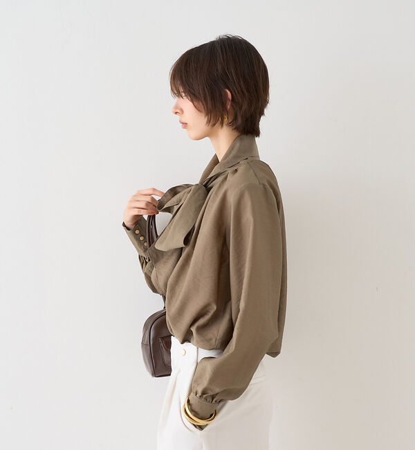 Rouge vif「【一部店舗限定】袖ボリュームボウタイブラウス」|シャツ・ブラウス|