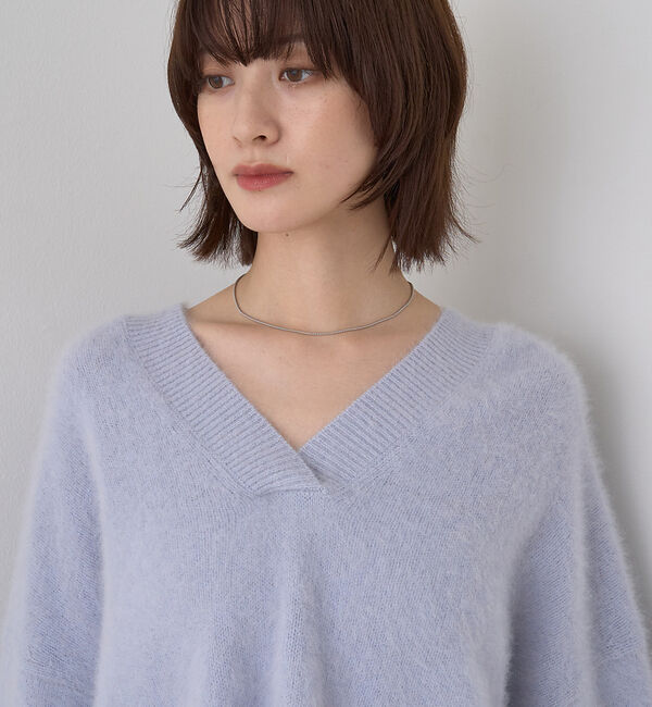 Rouge vif「フォックスウールVネックスリットニットプルオーバー」|ニット・セーター|