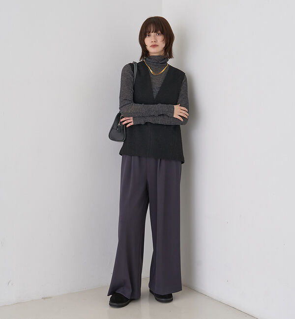 Rouge vif「【人気追加】ストレッチダンボールタックワイドパンツ」|その他|