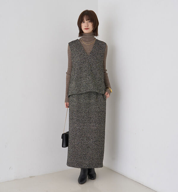 Rouge vif「【セットアップ対応】ポリウーリングカルセタイトスカート」|スカート|