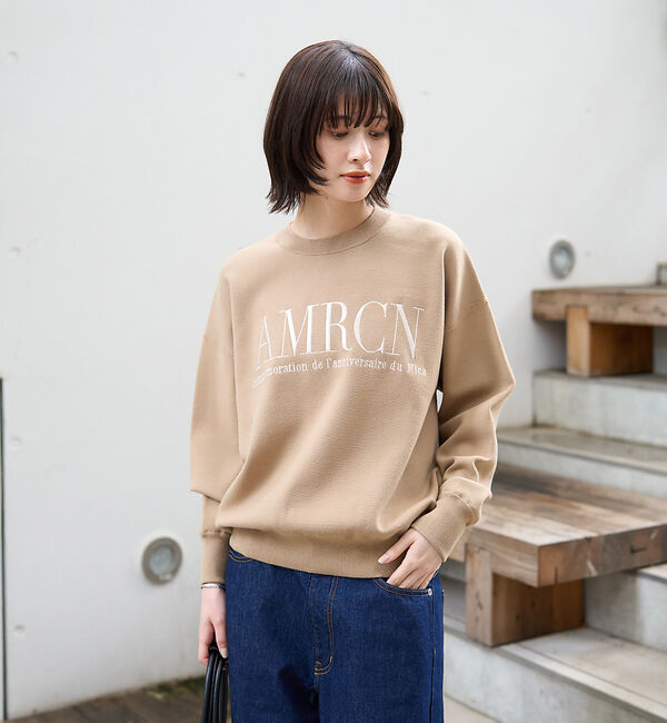 Rouge vif「【AMERICANA&times;MICA＆DEAL/ アメリカーナ&times;マイカ】ロゴニット」|ニット・セーター|