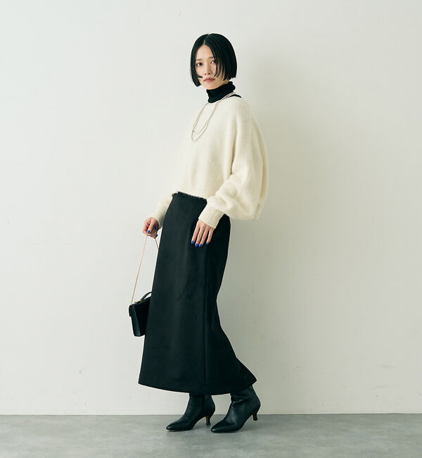 Rouge vif「フェイクスウェードストレッチタイトスカート/ナロースカート」|スカート|