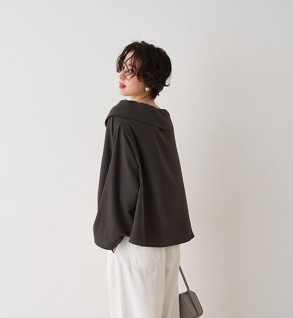 Rouge vif「オーバーカラー変形 テントラインブラウス」|シャツ・ブラウス|